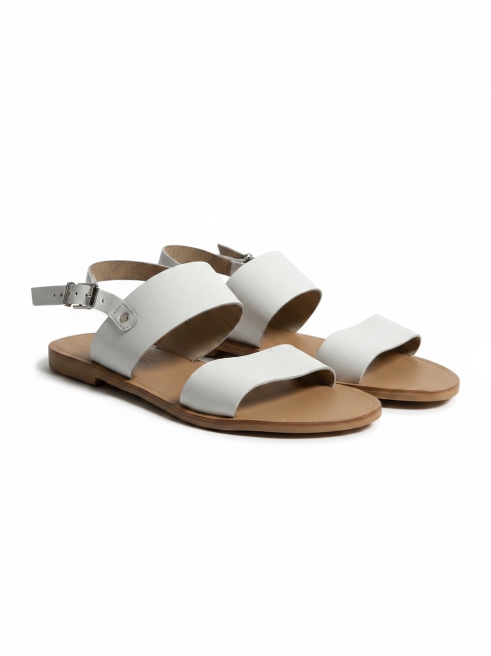 ASOS white leather sandals Sz 6